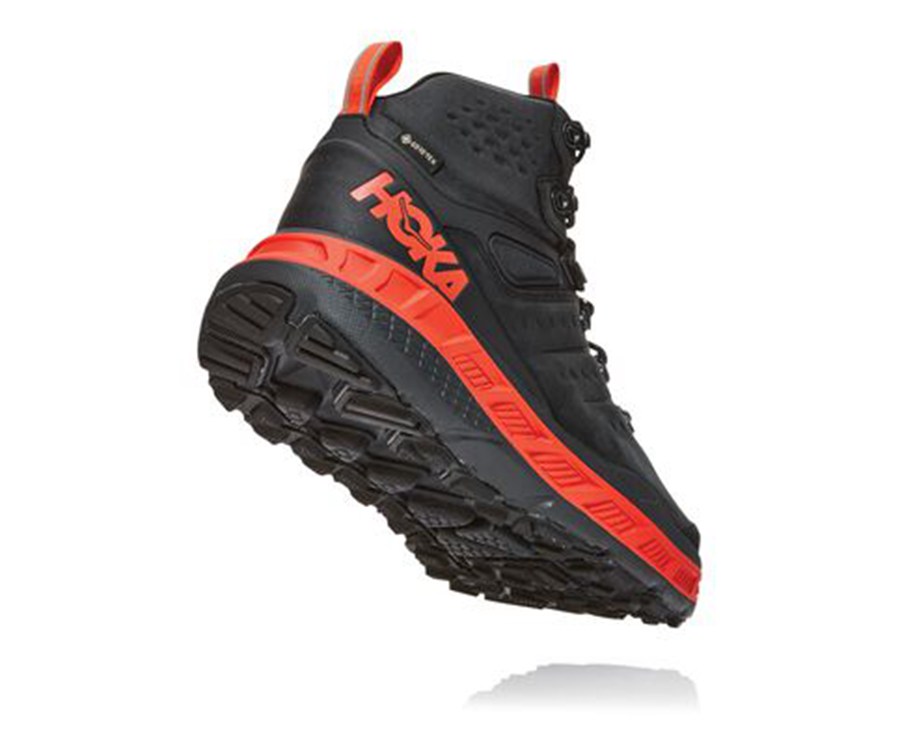 Hoka One One Turisticke Topanky Panske Čierne - Stinson Mid GORE-TEX - 54167-ZQJB